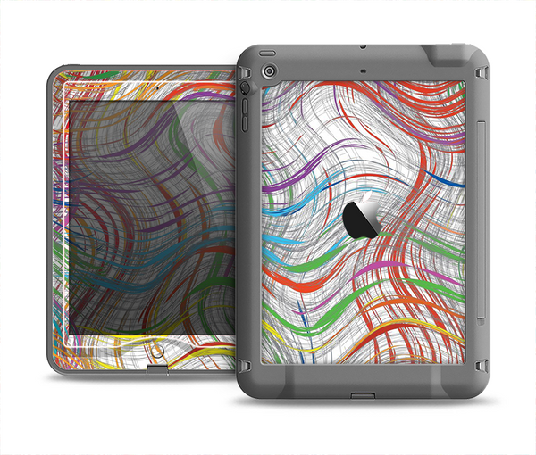 The Abstract Woven Color Pattern Apple iPad Mini LifeProof Nuud Case Skin Set