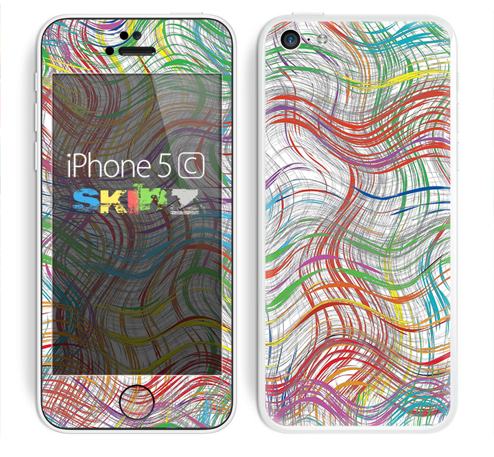 The Abstract Woven Color Pattern Skin for the Apple iPhone 5c