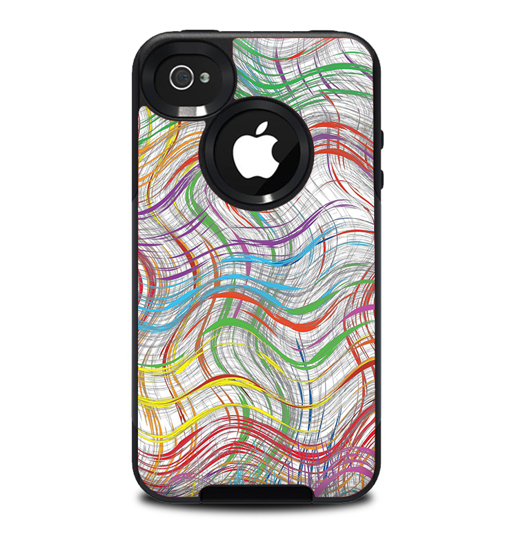 The Abstract Woven Color Pattern Skin for the iPhone 4-4s OtterBox Commuter Case