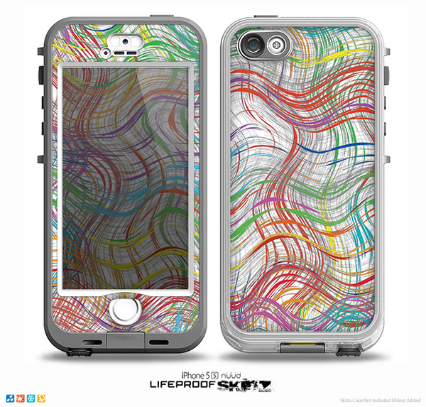 The Abstract Woven Color Pattern Skin for the iPhone 5-5s NUUD LifeProof Case for the LifeProof Skin