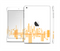 The Abstract Yellow Skyline View Skin Set for the Apple iPad Mini 4