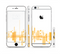 The Abstract Yellow Skyline View Sectioned Skin Series for the Apple iPhone 6