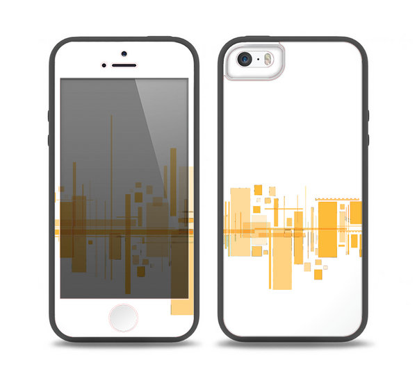 The Abstract Yellow Skyline View Skin Set for the iPhone 5-5s Skech Glow Case