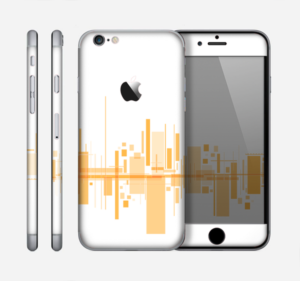 The Abstract Yellow Skyline View Skin for the Apple iPhone 6