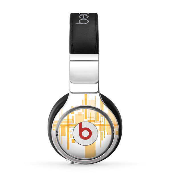 The Abstract Yellow Skyline View Skin for the Beats by Dre Pro Headphones