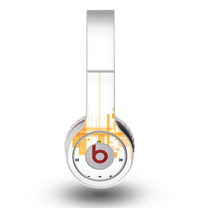 The Abstract Yellow Skyline View Skin for the Original Beats by Dre Wireless Headphones