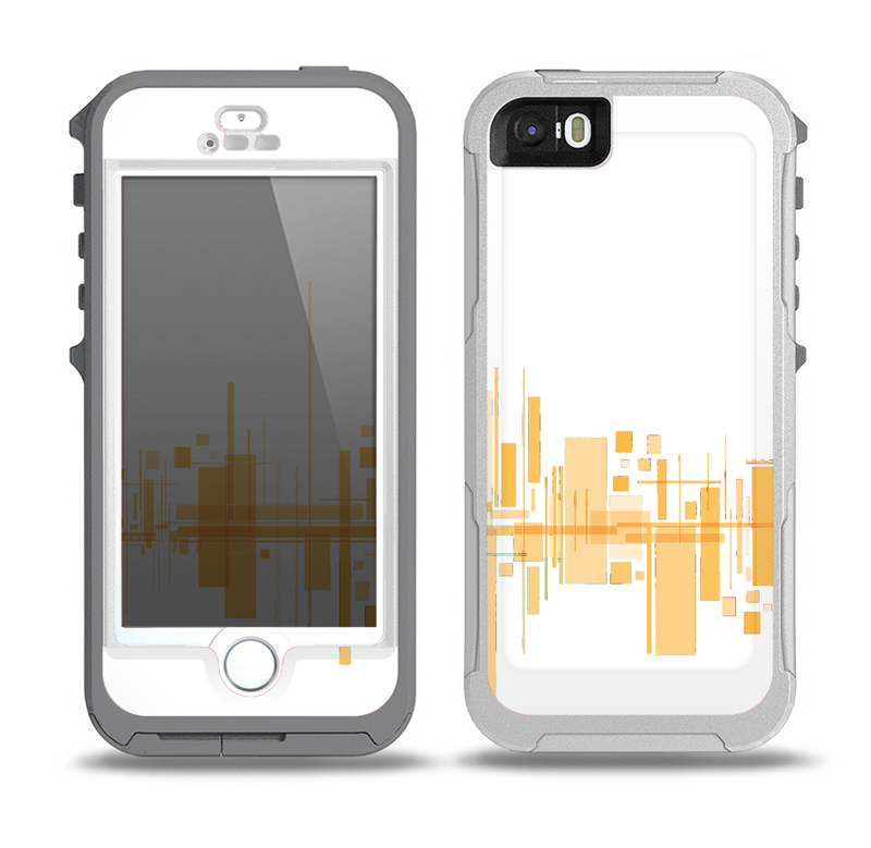 The Abstract Yellow Skyline View Skin for the iPhone 5-5s OtterBox Preserver WaterProof Case