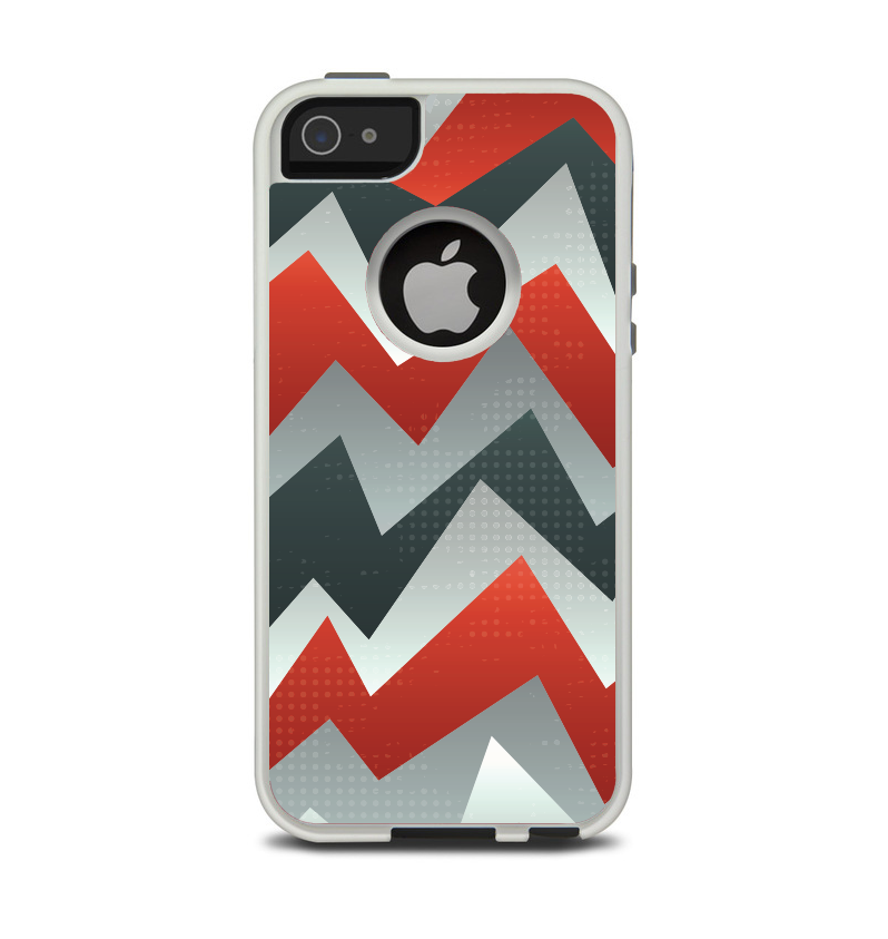 The Abstract ZigZag Pattern v4 Apple iPhone 5-5s Otterbox Commuter Case Skin Set