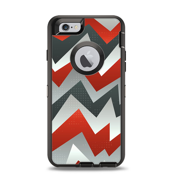 The Abstract ZigZag Pattern v4 Apple iPhone 6 Otterbox Defender Case Skin Set