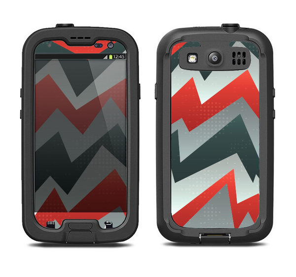 The Abstract ZigZag Pattern v4 Samsung Galaxy S3 LifeProof Fre Case Skin Set