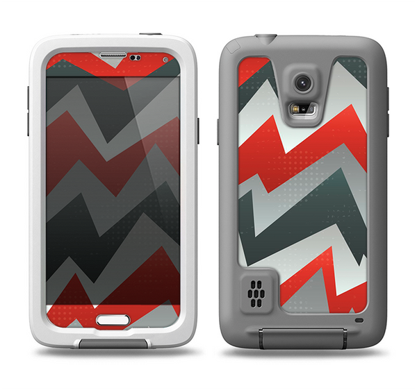 The Abstract ZigZag Pattern v4 Samsung Galaxy S5 LifeProof Fre Case Skin Set