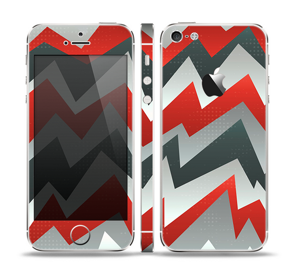 The Abstract ZigZag Pattern v4 Skin Set for the Apple iPhone 5