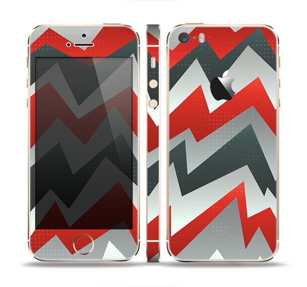 The Abstract ZigZag Pattern v4 Skin Set for the Apple iPhone 5s