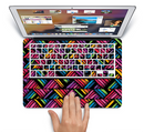 The Abstract Zig Zag Color Pattern Skin Set for the Apple MacBook Air 11"