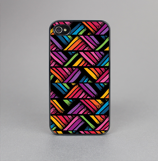 The Abstract Zig Zag Color Pattern Skin-Sert for the Apple iPhone 4-4s Skin-Sert Case