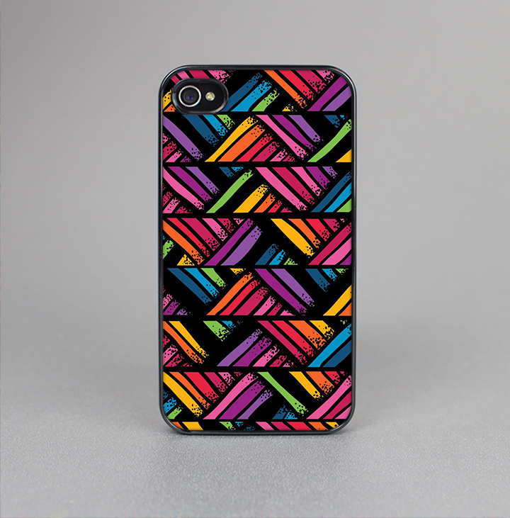 The Abstract Zig Zag Color Pattern Skin-Sert for the Apple iPhone 4-4s Skin-Sert Case