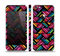 The Abstract Zig Zag Color Pattern Skin Set for the Apple iPhone 5