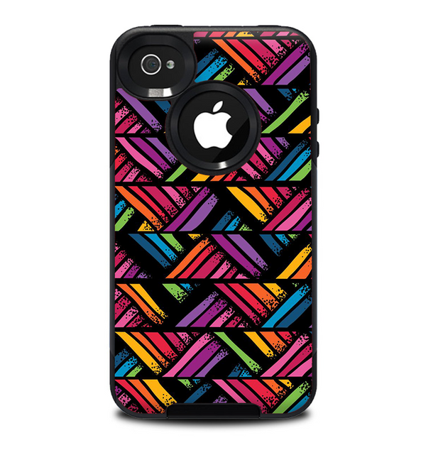 The Abstract Zig Zag Color Pattern Skin for the iPhone 4-4s OtterBox Commuter Case