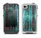 The Aged Blue Victorian Striped Wall Apple iPhone 4-4s LifeProof Fre Case Skin Set