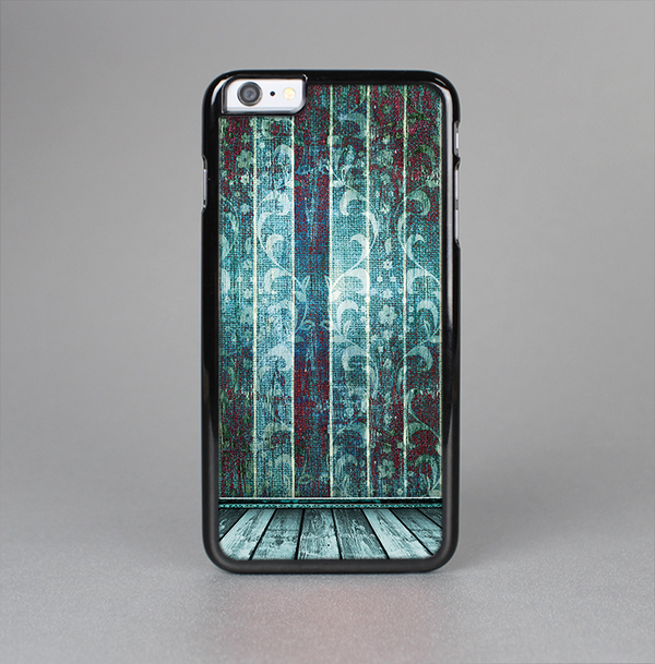 The Aged Blue Victorian Striped Wall Skin-Sert Case for the Apple iPhone 6 Plus