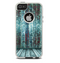 The Aged Blue Victorian Striped Wall Skin For The iPhone 5-5s Otterbox Commuter Case