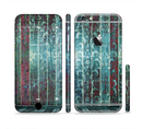 The Aged Blue Victorian Striped Wall Sectioned Skin Series for the Apple iPhone 6s