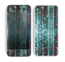 The Aged Blue Victorian Striped Wall Skin for the Apple iPhone 5c