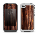 The Aged RedWood Texture Apple iPhone 4-4s LifeProof Fre Case Skin Set