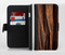 The Aged RedWood Texture Ink-Fuzed Leather Folding Wallet Credit-Card Case for the Apple iPhone 6/6s, 6/6s Plus, 5/5s and 5c