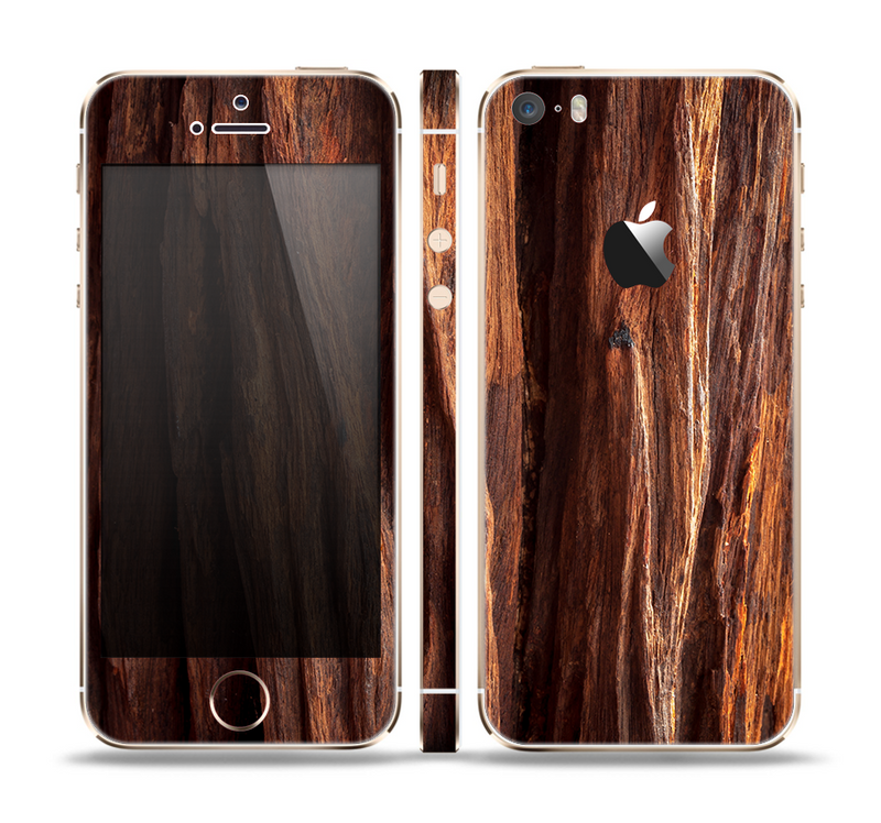 The Aged RedWood Texture Skin Set for the Apple iPhone 5s