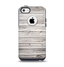 The Aged White Wood Planks Apple iPhone 5c Otterbox Commuter Case Skin Set