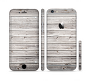 The Aged White Wood Planks Sectioned Skin Series for the Apple iPhone 6s Plus