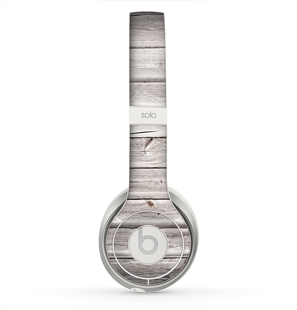 The Aged White Wood Planks Skin for the Beats by Dre Solo 2 Headphones