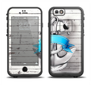 The Aged White Wood With Anchor Apple iPhone 6/6s LifeProof Fre Case Skin Set
