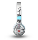The Aged White Wood With Anchor Skin for the Beats by Dre Mixr Headphones
