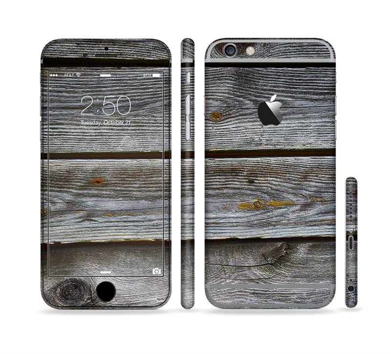 The Aged Wood Planks Sectioned Skin Series for the Apple iPhone 6 Plus
