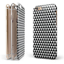 The All Over Black Micro Triangles iPhone 6/6s or 6/6s Plus 2-Piece Hybrid INK-Fuzed Case