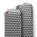 The All Over Black Micro Triangles iPhone 6/6s or 6/6s Plus 2-Piece Hybrid INK-Fuzed Case