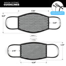 The All Over Black Micro Triangles - Made in USA Mouth Cover Unisex Anti-Dust Cotton Blend Reusable & Washable Face Mask with Adjustable Sizing for Adult or Child