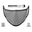 The All Over Black Micro Triangles - Made in USA Mouth Cover Unisex Anti-Dust Cotton Blend Reusable & Washable Face Mask with Adjustable Sizing for Adult or Child