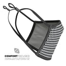 The All Over Black Micro Triangles - Made in USA Mouth Cover Unisex Anti-Dust Cotton Blend Reusable & Washable Face Mask with Adjustable Sizing for Adult or Child