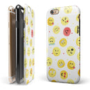 The All Over Emoji Pattern iPhone 6/6s or 6/6s Plus 2-Piece Hybrid INK-Fuzed Case