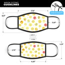 The All Over Emoji Pattern - Made in USA Mouth Cover Unisex Anti-Dust Cotton Blend Reusable & Washable Face Mask with Adjustable Sizing for Adult or Child