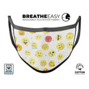 The All Over Emoji Pattern - Made in USA Mouth Cover Unisex Anti-Dust Cotton Blend Reusable & Washable Face Mask with Adjustable Sizing for Adult or Child