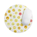The All Over Emoji Pattern// WaterProof Rubber Foam Backed Anti-Slip Mouse Pad for Home Work Office or Gaming Computer Desk