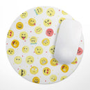 The All Over Emoji Pattern// WaterProof Rubber Foam Backed Anti-Slip Mouse Pad for Home Work Office or Gaming Computer Desk