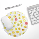 The All Over Emoji Pattern// WaterProof Rubber Foam Backed Anti-Slip Mouse Pad for Home Work Office or Gaming Computer Desk