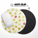 The All Over Emoji Pattern// WaterProof Rubber Foam Backed Anti-Slip Mouse Pad for Home Work Office or Gaming Computer Desk