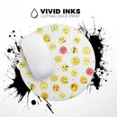 The All Over Emoji Pattern// WaterProof Rubber Foam Backed Anti-Slip Mouse Pad for Home Work Office or Gaming Computer Desk