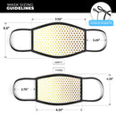 The All Over Golden Dot Pattern - Made in USA Mouth Cover Unisex Anti-Dust Cotton Blend Reusable & Washable Face Mask with Adjustable Sizing for Adult or Child